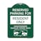 Signmission Parking Lot Reserved Parking for Residents Only Unauthorized Vehicles Towed Away Wit, GW-1824-23417 A-DES-GW-1824-23417 - alternate 1